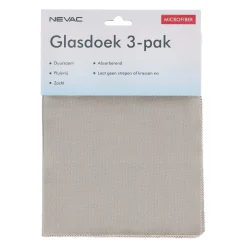 Nevac Schoonmaken<Glasdoek 3-delig 40 x 50 cm