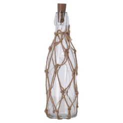 Decoris Woondecoratie<Glazen LED-fles 28 cm