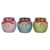 Decoris Tuindecoratie<Glazen windlicht 10 cm 4 assorti