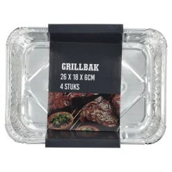 Barbecueaccessoires<Grillbakje 4stuks 26x18x6cm