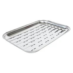 Barbecueaccessoires<Grillplaat RVS 34,5 x 24,2 x 2,5 cm