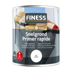 Finess Muurverf<Grondverf sneldrogend wit 750ml