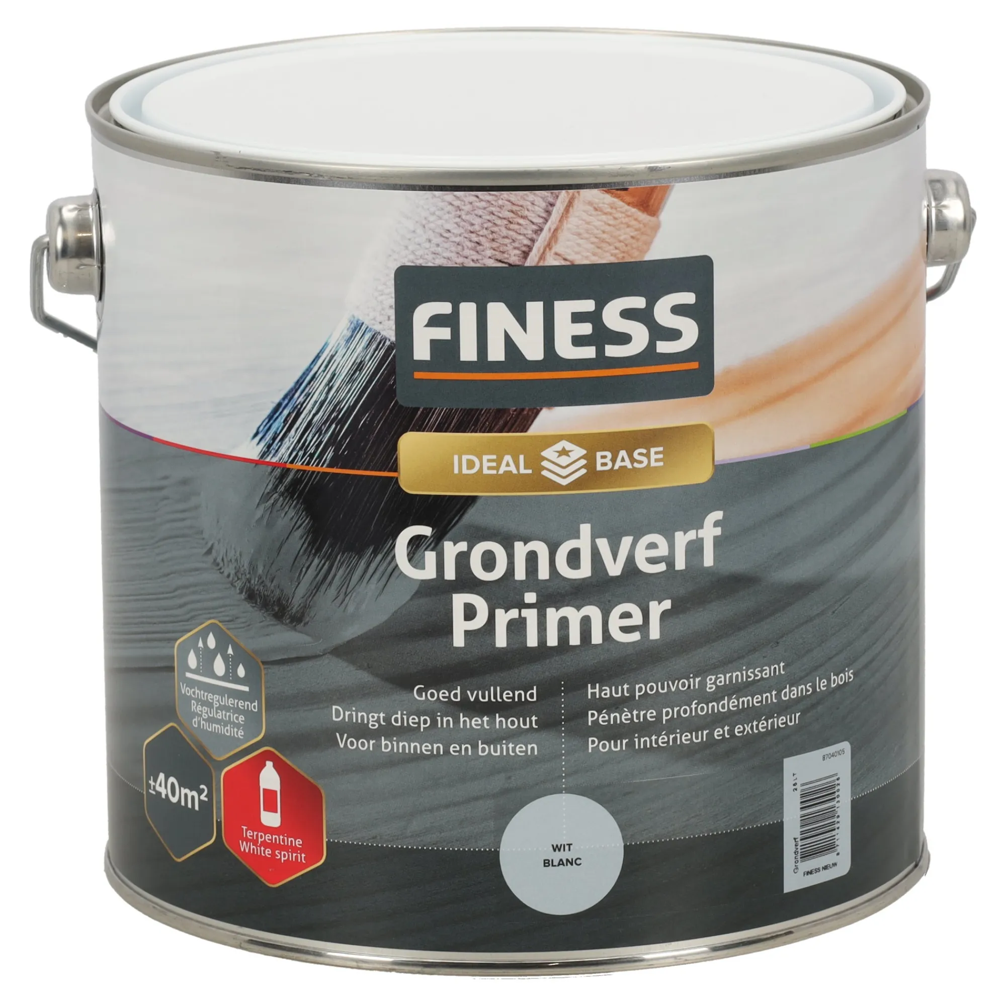 Finess Muurverf<Grondverf wit 2.5L
