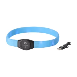 Flamingo Hondenriem<Halsband visio LED jumbo 7mm blauw