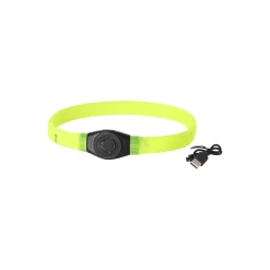 Flamingo Hondenriem<Halsband visio LED jumbo 7mm geel