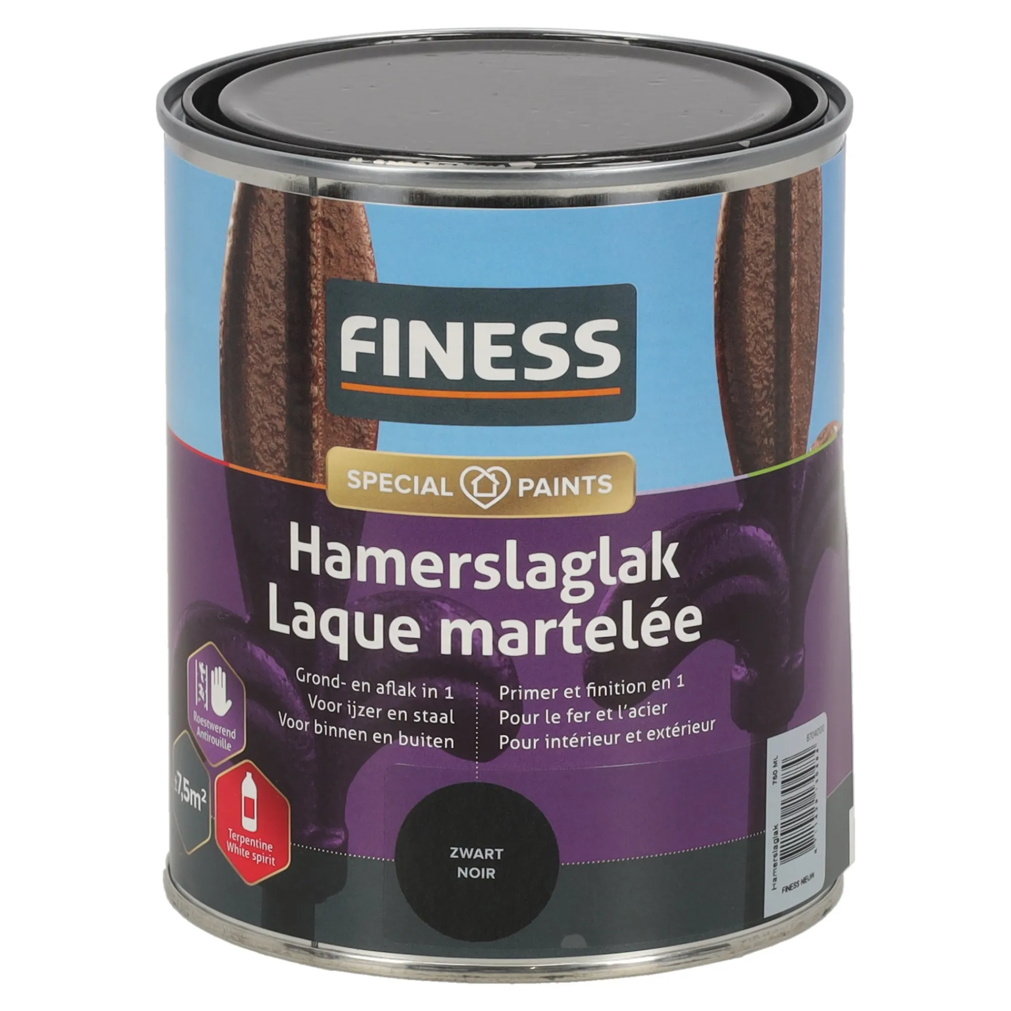 Finess Lakken<Hamerslag zwart 1487 750ml