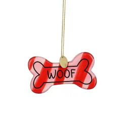Mica Decorations Kerstdecoratie|Kerstballen<Hanger bot rood woof 8 cm