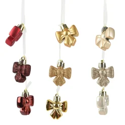 Decoris Kerstballen|Kerstdecoratie<Hanger bundel strik
