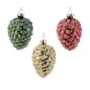 Decoris Kerstballen|Kerstdecoratie<Hanger dennenappel 9 cm