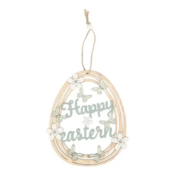 Natural Collections Pasen<Hanger happy easter hout 19cm