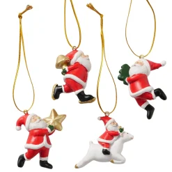 Boltze home Kerstballen|Kerstdecoratie<Hanger Kerstman Levy 6cm