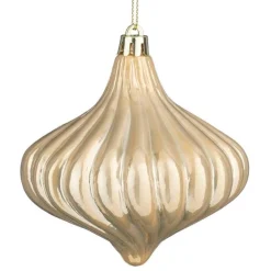 Mica Decorations Kerstdecoratie|Kerstballen<Hanger ornament beige 9 x 10 cm