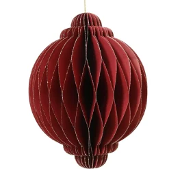 Decoris Kerstdecoratie|Kerstballen<Hanger papier pegel ui rood 40 cm