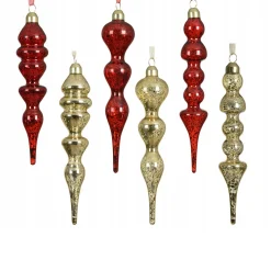 Decoris Kerstballen|Kerstdecoratie<Hanger pegel 18 cm