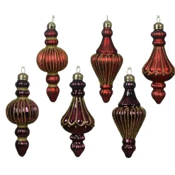 Decoris Kerstdecoratie|Kerstballen<Hanger pegel glas rood 16 cm