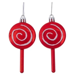 Boltze home Kerstballen|Kerstdecoratie<Hanger snoeplolly Goody rood 10cm 2st