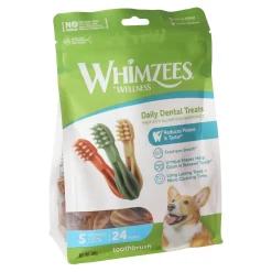 Whimzees Hondensnacks<Hondensnack dental tandenborstel S 24st