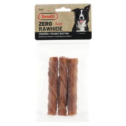 Smulti Hondensnacks<Hondensnack zero rawhide twist kip met pindakaas 12,...