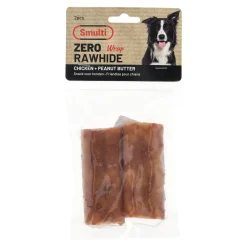 Smulti Hondensnacks<Hondensnack zero rawhide wrap kip met pindakaas 10 c...