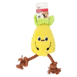 Friendly Pet Hondenspeelgoed<Hondenspeelgoed Ananas+touw geel 33cm