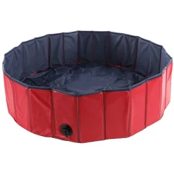 Flamingo Hondenspeelgoed<Hondenzwembad Doggy Splash blauw/rood 120x30cm