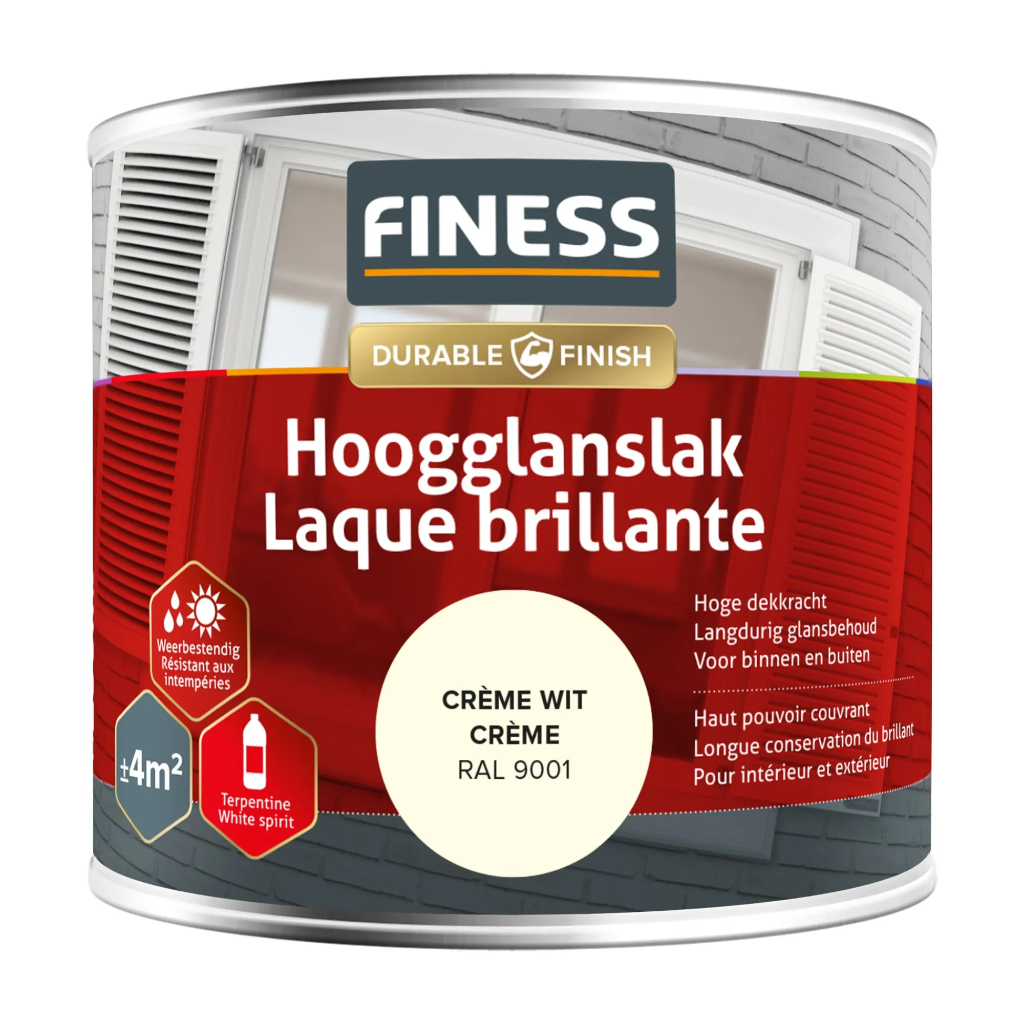 Finess Lakken<Hoogglans crème wit 14204 250ml