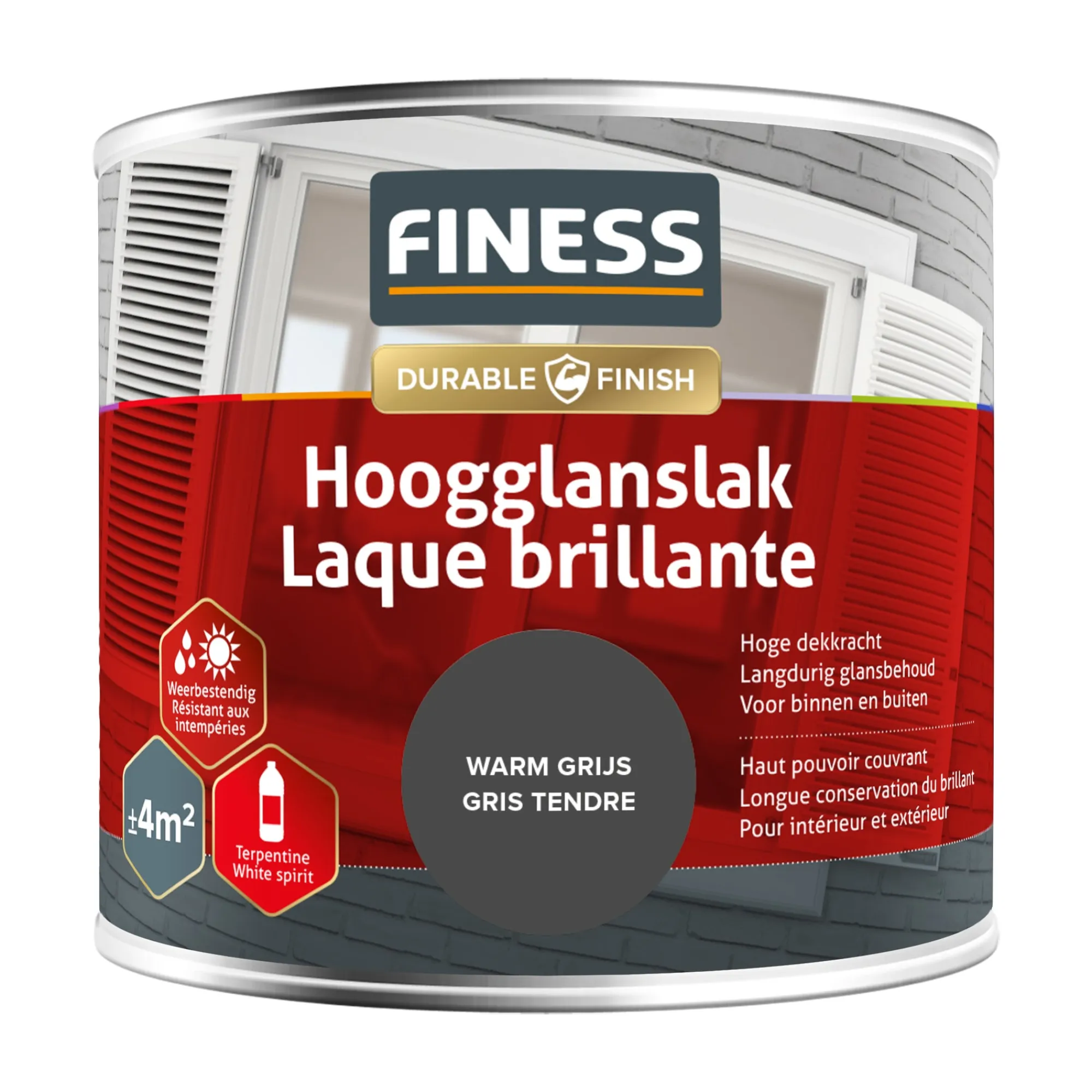 Finess Lakken<Hoogglans warm grijs 14292 250ml