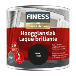 Finess Lakken<Hoogglans zwart 1428 250ml