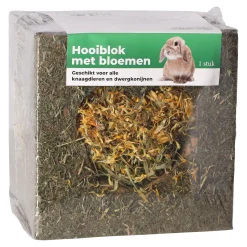 Friendly Pet Knaagdieren Snacks<Hooiblok + bloemen 450gr