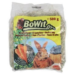 BoWit Knaagdiervoer<Hooi kruiden+wortel 500gr