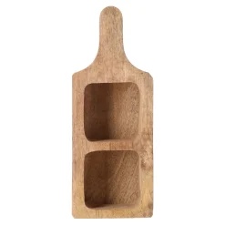 O'malley Woondecoratie<Houder houten met handvat 28 cm