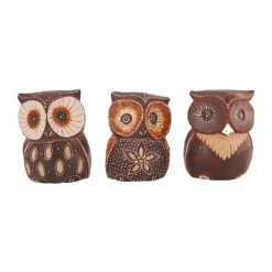 Natural Collections Woondecoratie<Houten uil 9 x 12 cm