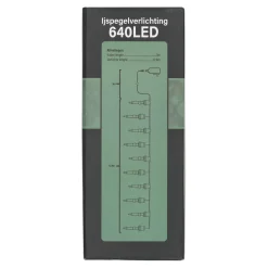 O'malley Kerstverlichting<Ijspegel verlichting slow flash 640 LED warm wit
