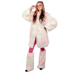 Van Cranenbroek Dameskostuums<Jas fluffy rainbow S-M