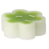Decoris Kaarsen<Kaars bloem groen 12 x 4 cm