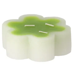 Decoris Kaarsen<Kaars bloem groen 12 x 4 cm