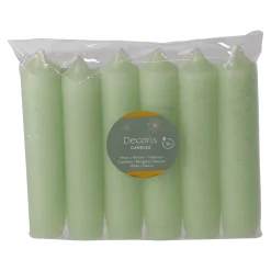 Decoris Kaarsen<Kaars 11 cm 6st. groen