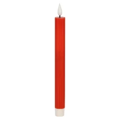 O'malley Kaarsen<Kaars diner rib LED 25 cm rood