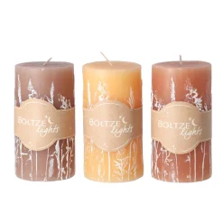 Boltze lights Kaarsen<Kaars Graser 13 cm 3 assorti oranje