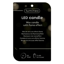 Lumineo Kerstdecoratie<Kaars led kerstboom bruin 13 cm