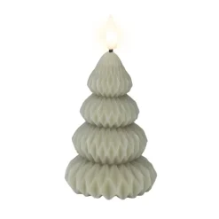 Lumineo Kerstdecoratie<Kaars led kerstboom groen 10 cm