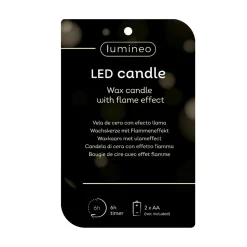Lumineo Kerstdecoratie<Kaars led kerstboom wit 13 cm