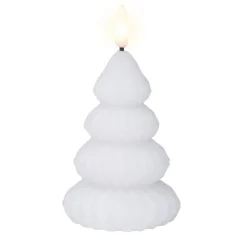 Lumineo Kerstdecoratie<Kaars led kerstboom wit 10 cm