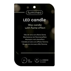 Lumineo Kerstdecoratie<Kaars led kerstboom wit 10 cm
