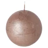 O'malley Kaarsen<Kaars metallic bol 80mm bruin