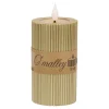 O'malley Kaarsen<Kaars rib melt LED 7 x 12 cm goud