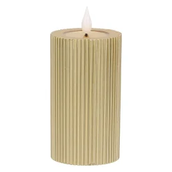 O'malley Kaarsen<Kaars rib melt LED 7 x 12 cm goud