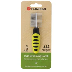 Flamingo Knaagdierverzorging<Kam dubbel handvat knaagdier
