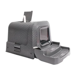 Friendly Pet Kattenbak<Kattenbak rattan grijs FP