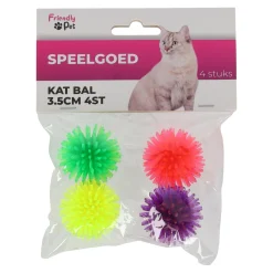 Friendly Pet Kattenspeeltjes<Kattenspeeltje bal 3.5cm 4st assorti